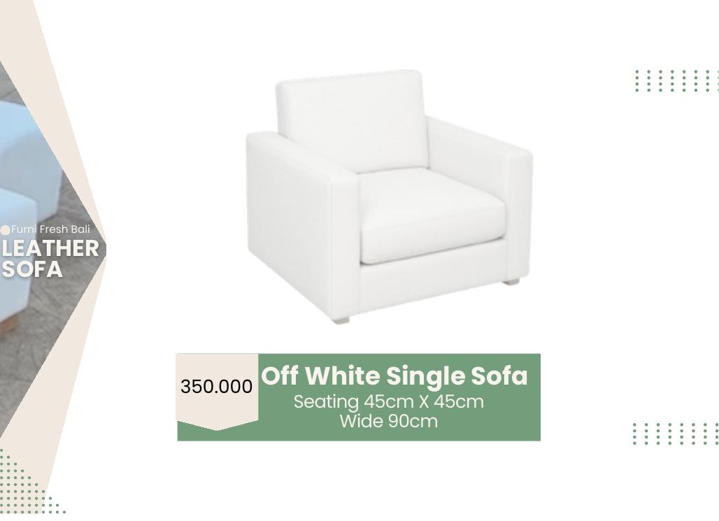 Off White Single Sofa