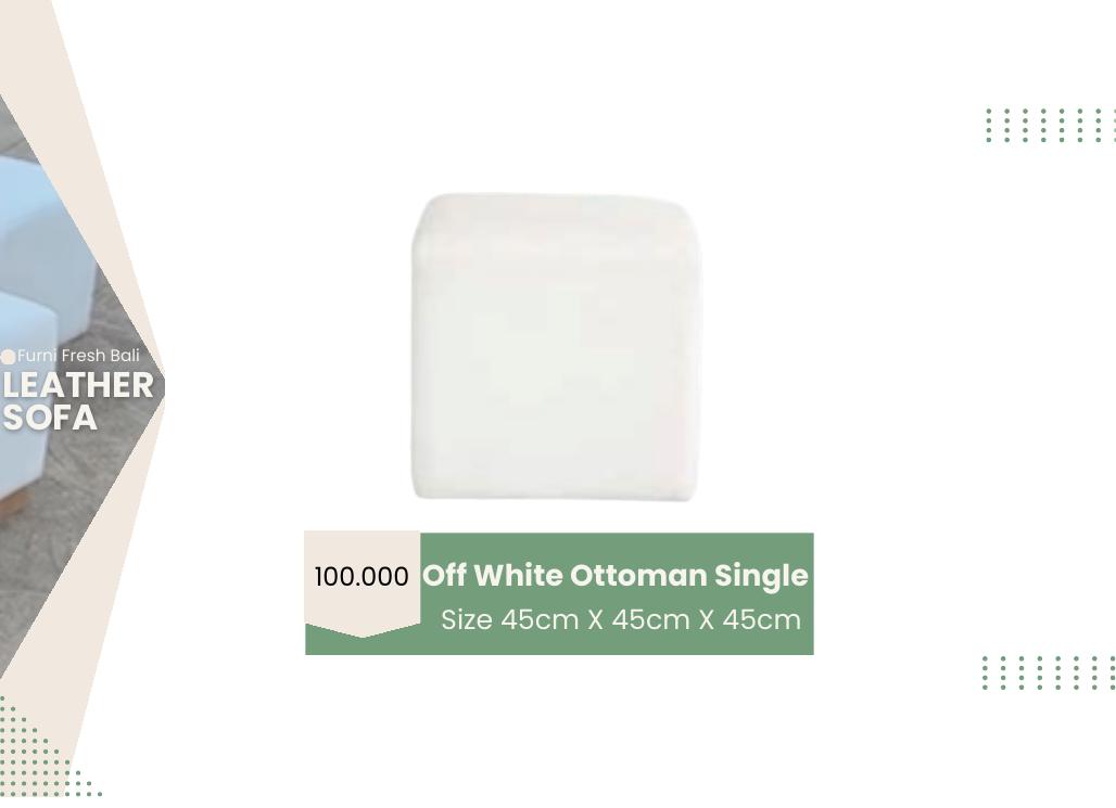 Off White Ottoman Single