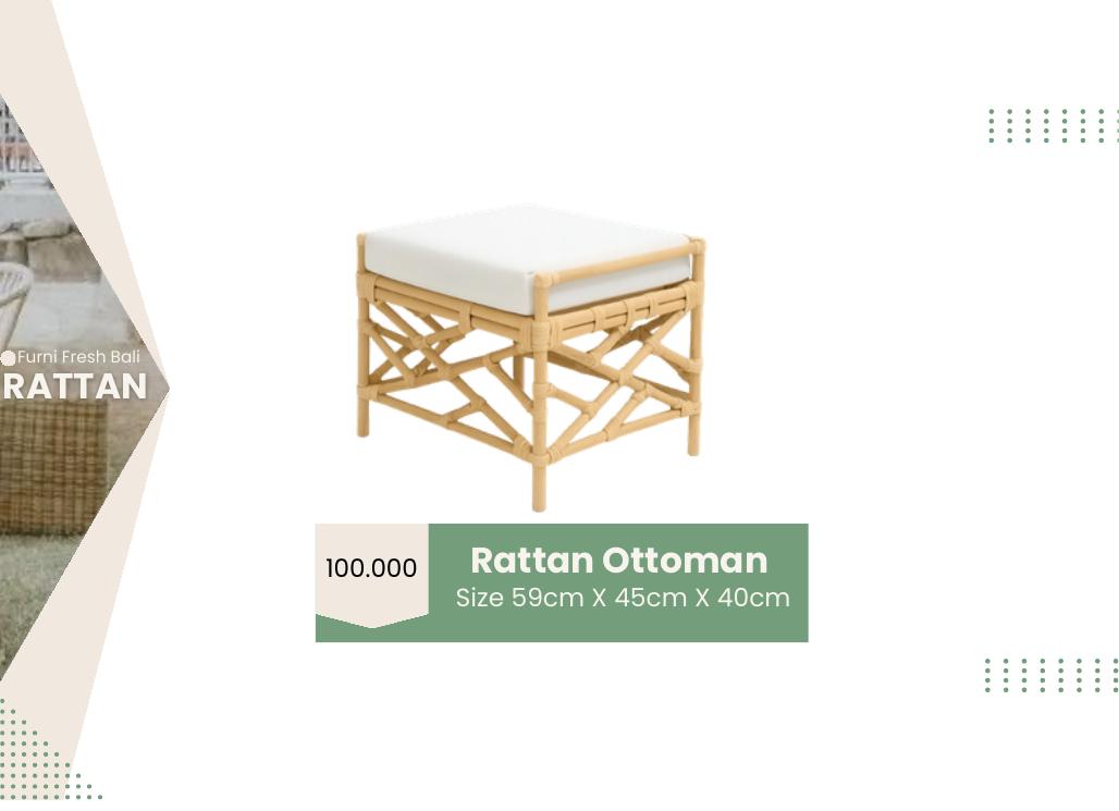 Rattan Ottoman