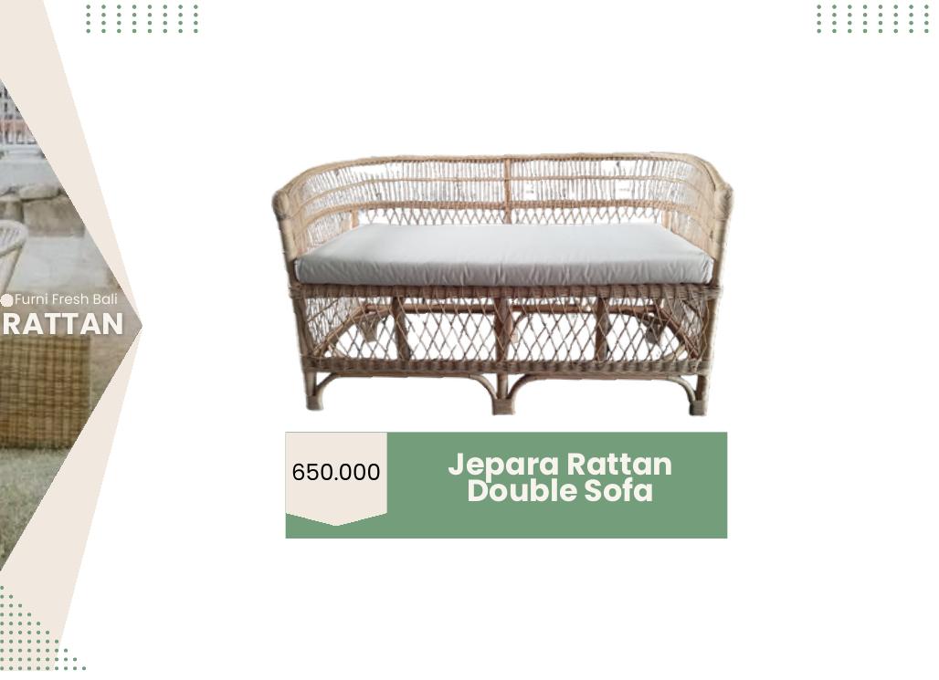 Jepara Rattan Double Sofa