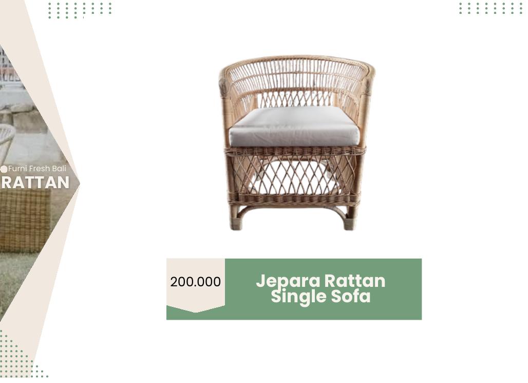 Jepara Rattan Single Sofa