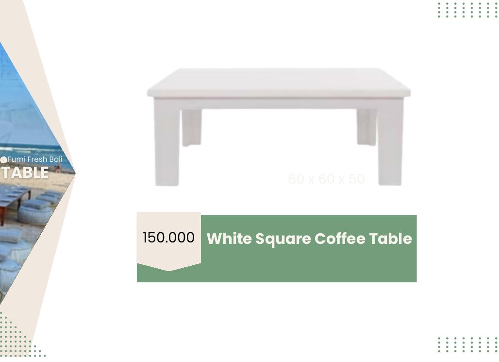 White Square Coffee Table