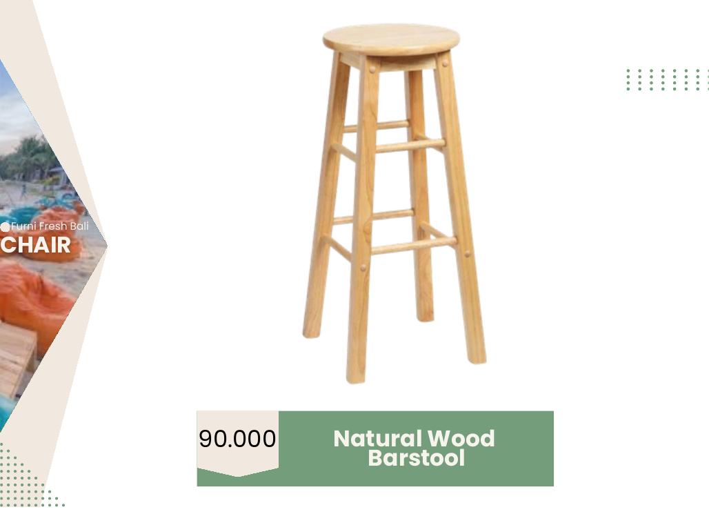 Natural Wood Barstool