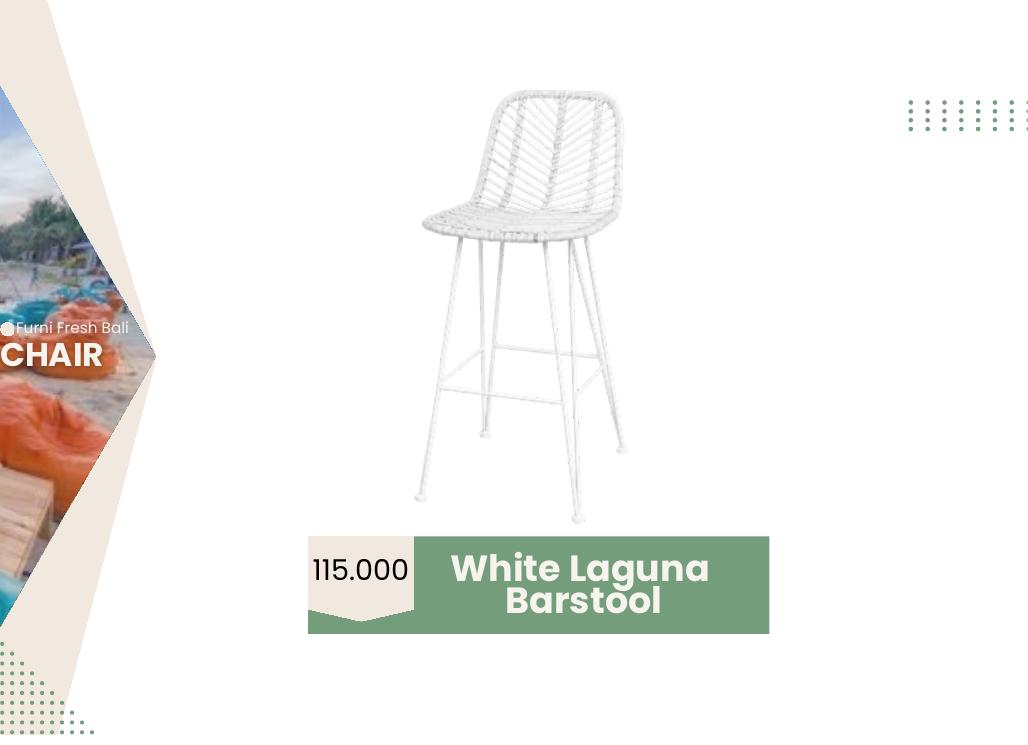 White Laguna Barstool
